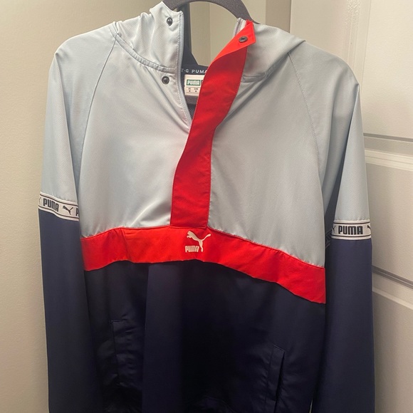 Vintage Puma Lightweight Rain Pullover Brand New with Zipper Pocket - Picture 1 of 5